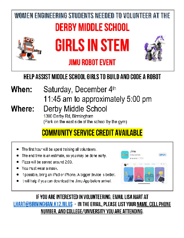 Volunteer Information form for JIMU Robotics event.